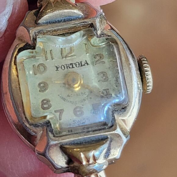 Vintage Portola Ladies Swiss Watch. Gold plated front - Picture 10 of 13